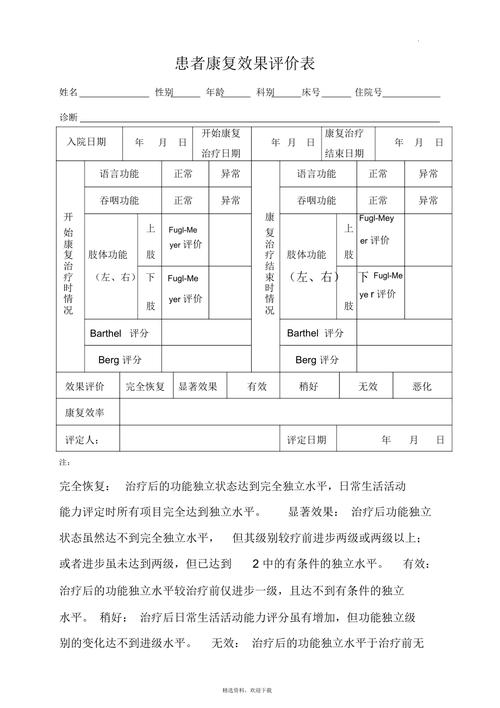  治疗效果评价